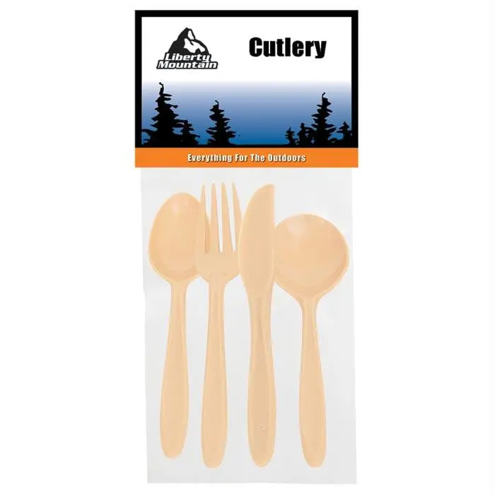 Tan 4 Pc Cutlery 1