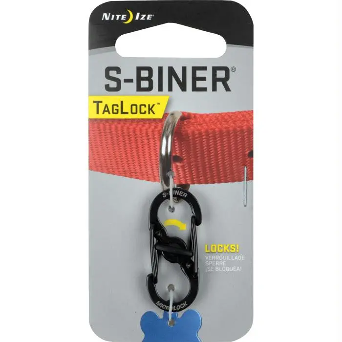 S-Biner Tag Lock Black 1