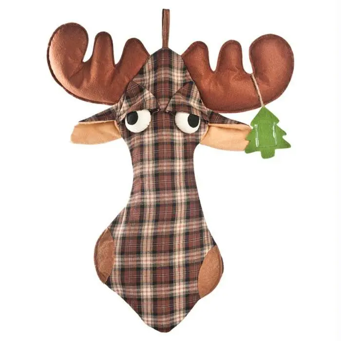 Festive Moose Stocking 1