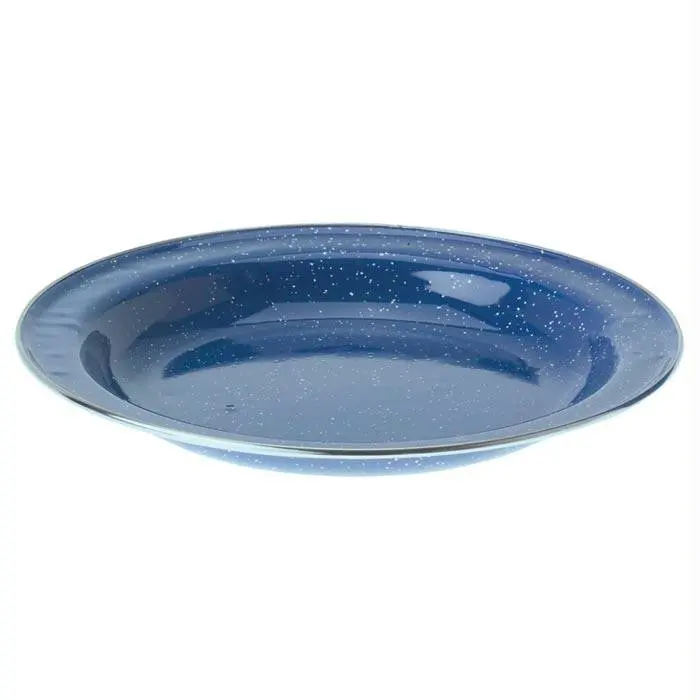 Ss Rim Plate 10.375" Blue 1