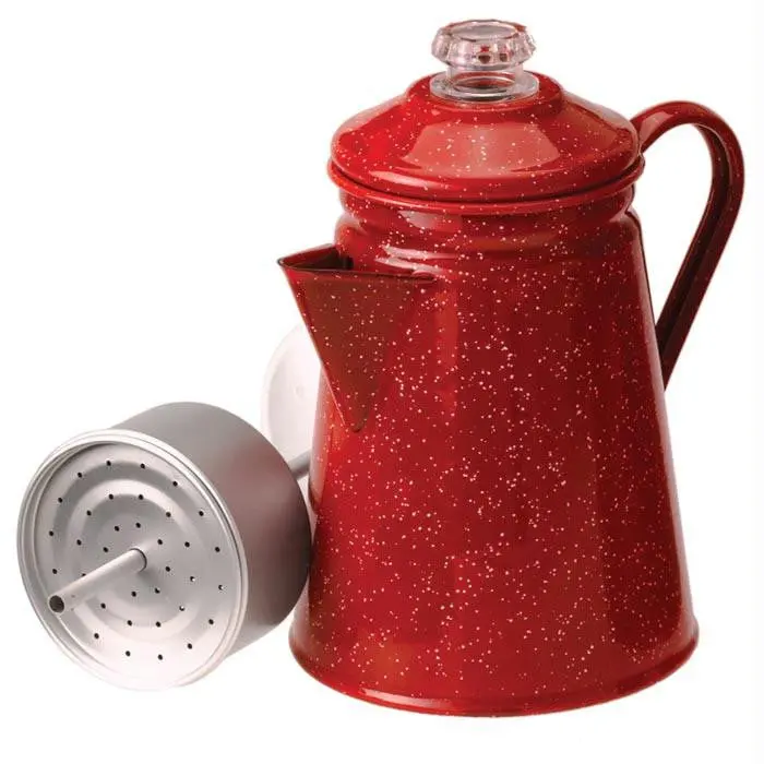 Enamel 8 Cup Percolator Red 1