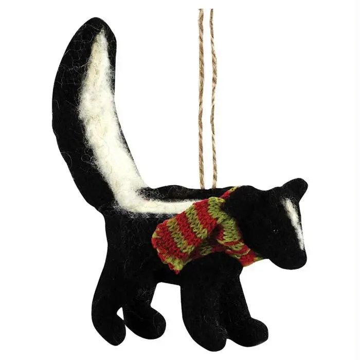 Felted Skunk Ornament 1