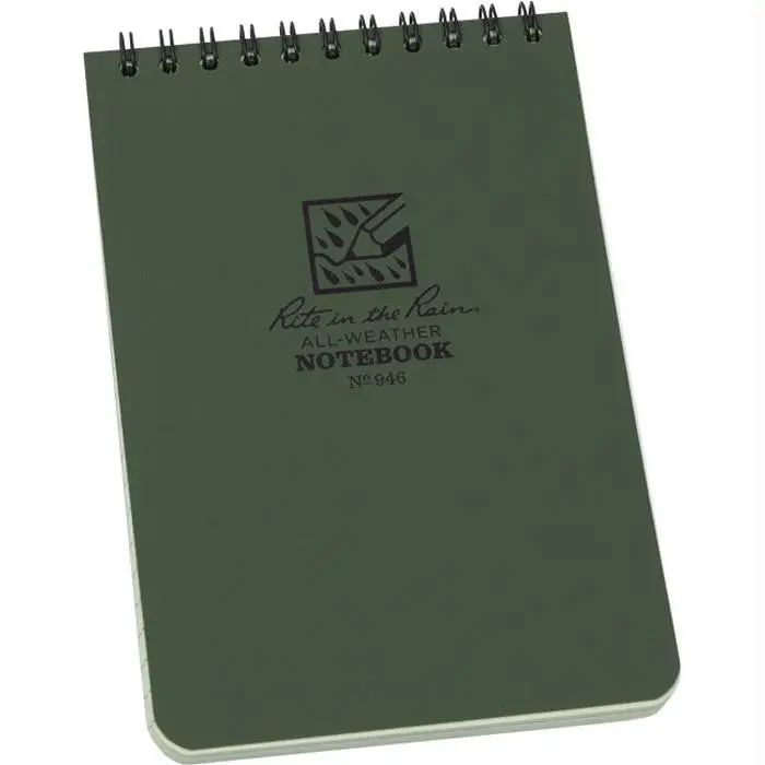 4 X 6 Top Spiral Book-Green 1