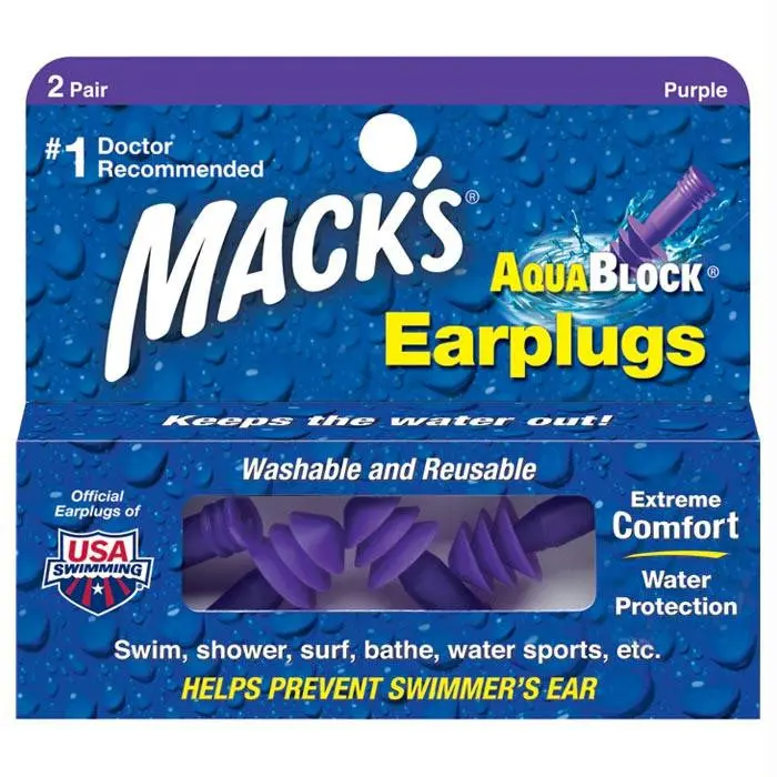 Mack's Aquablock Earplugs 2Pr 1
