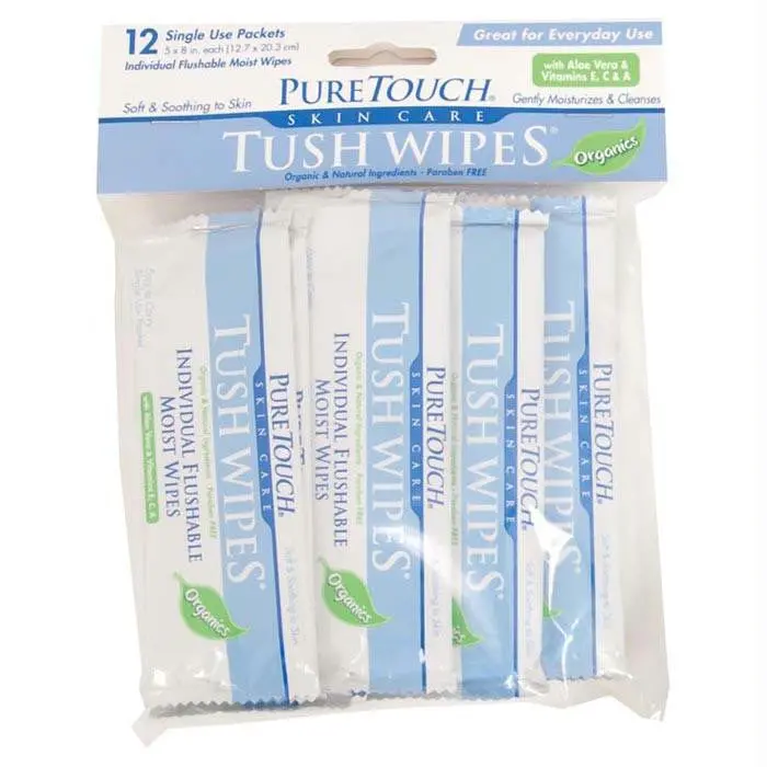 Tush Wipes Single Use (12Pk) 1