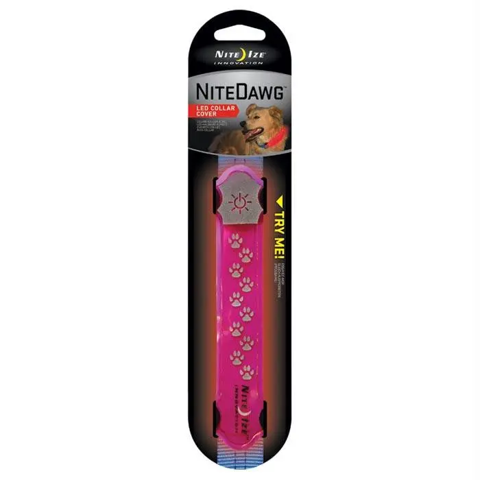 Nite Dawg Led Collar Cover Pnk 1