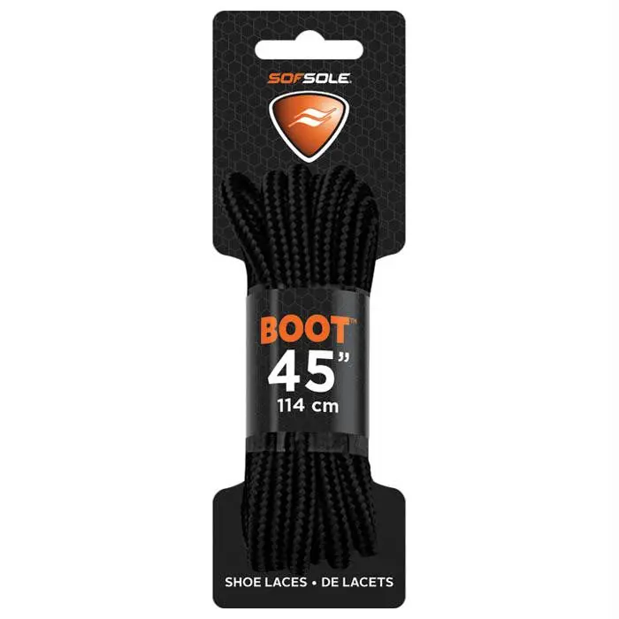 Boot Waxed Lace Black 48" 1