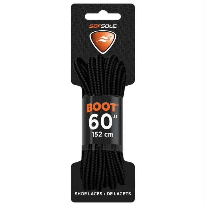 Boot Waxed Lace Black 60" 1