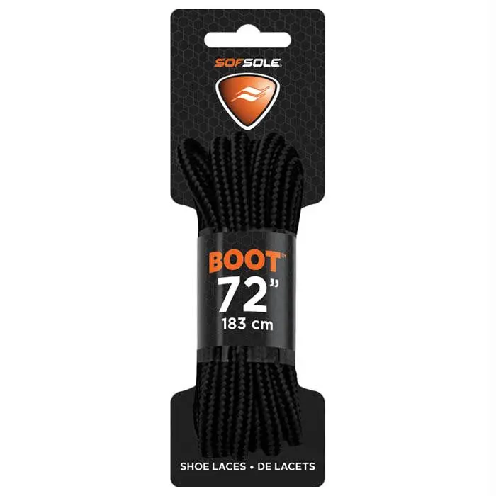 Boot Waxed Lace Black 72" 1