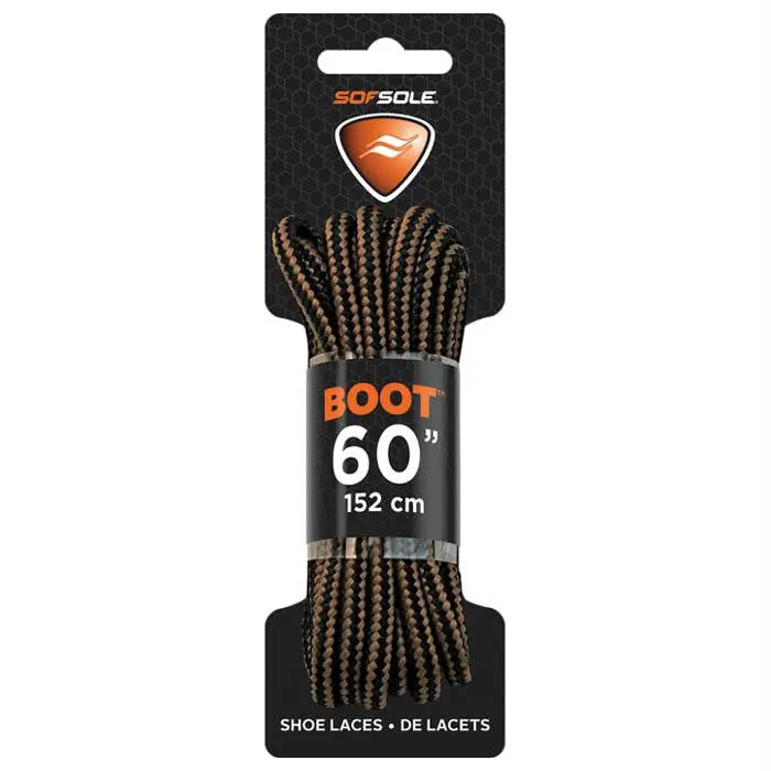 Boot Waxed Lace Blck-Brown 60" 1
