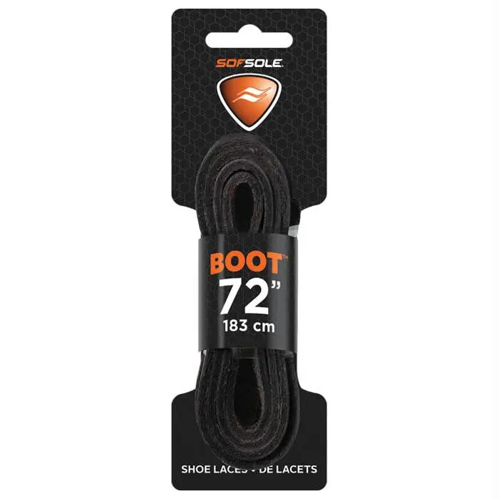 Boot Waxed Lace Blk Leathr 72" 1