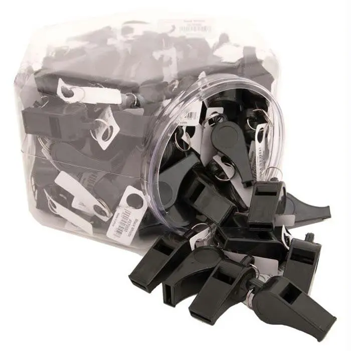 Plastic Whistle Black Bin 100 1