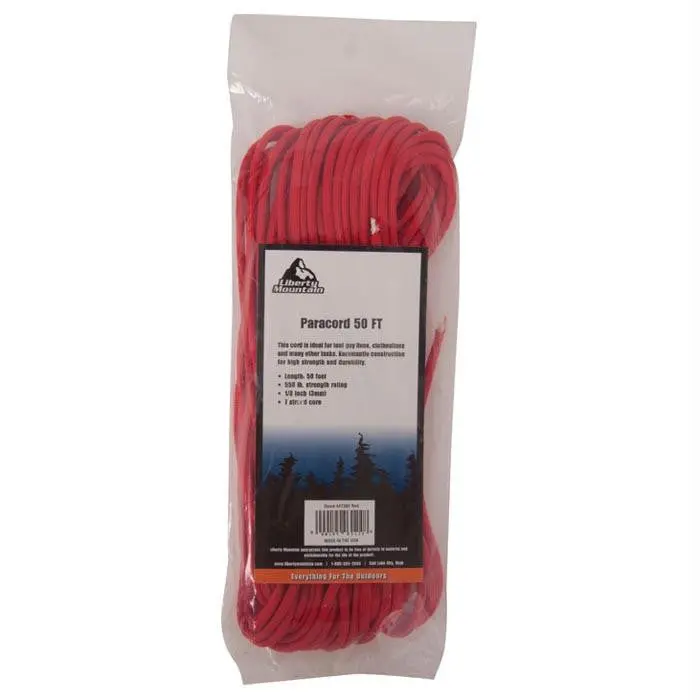 Paracord 50 Ft Red 1