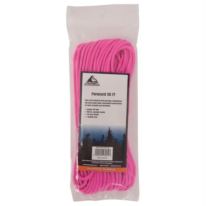Paracord 50 Ft Neon Pink 1