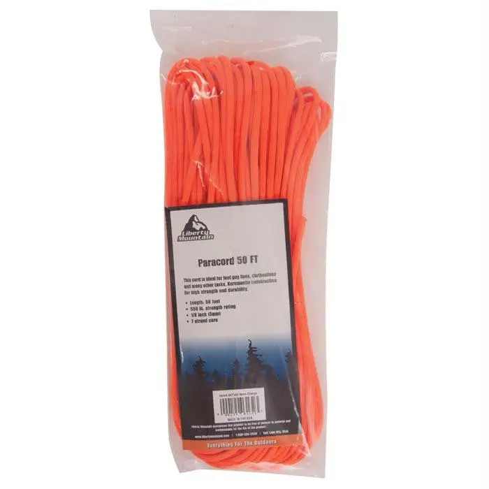 Paracord 50 Ft Neon Orange 1