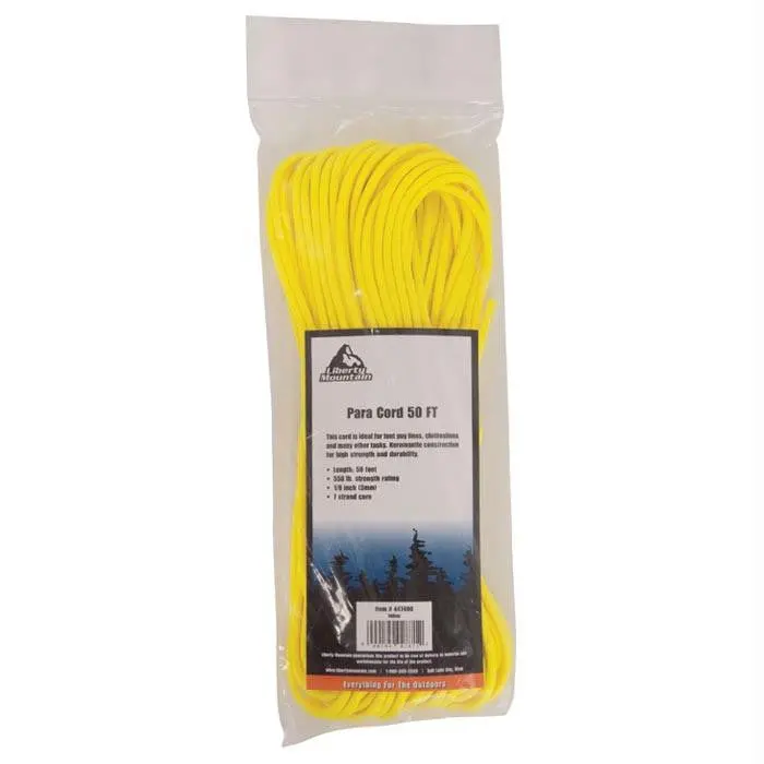 Paracord 50 Ft Yellow 1