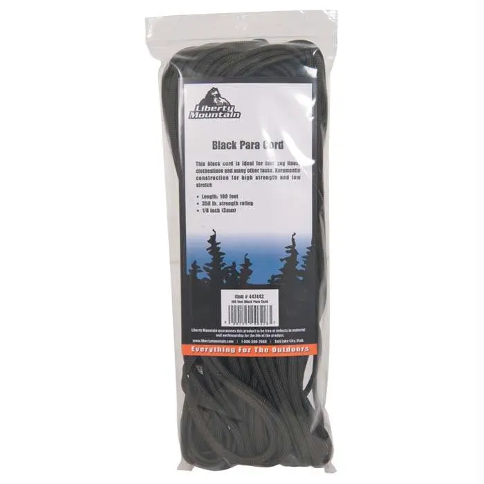 Paracord 100 Ft Black 1
