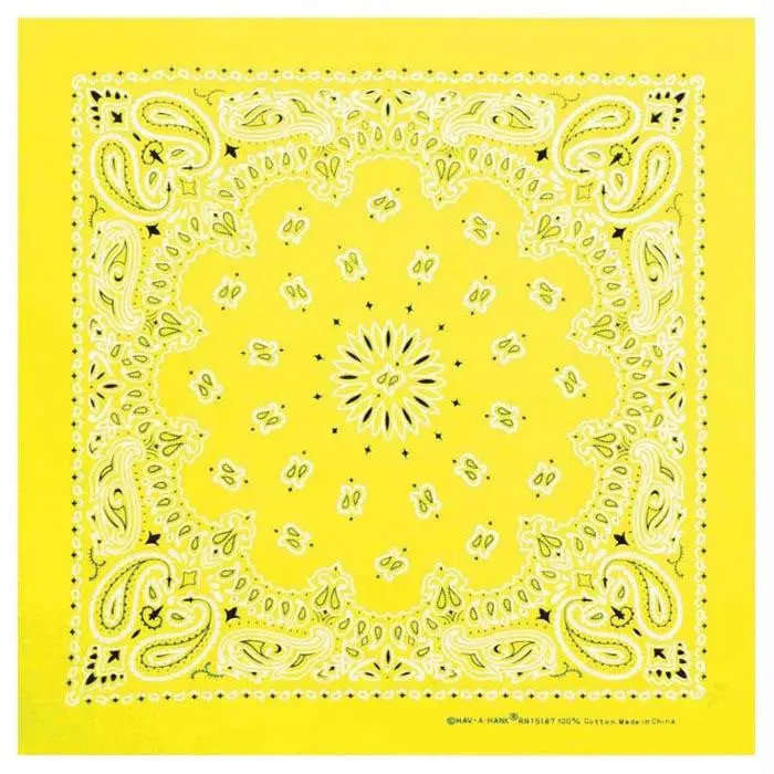 Neon Paisley Bandana Yellow 1
