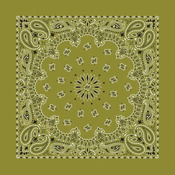 Bandana Paisley Olive 1