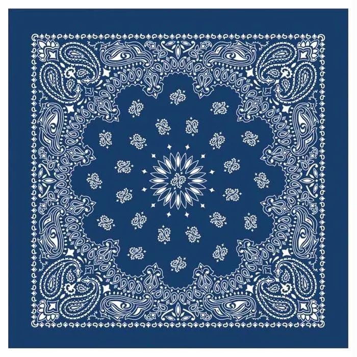 Bandanas Blue W-Hang Tag & Upc 1