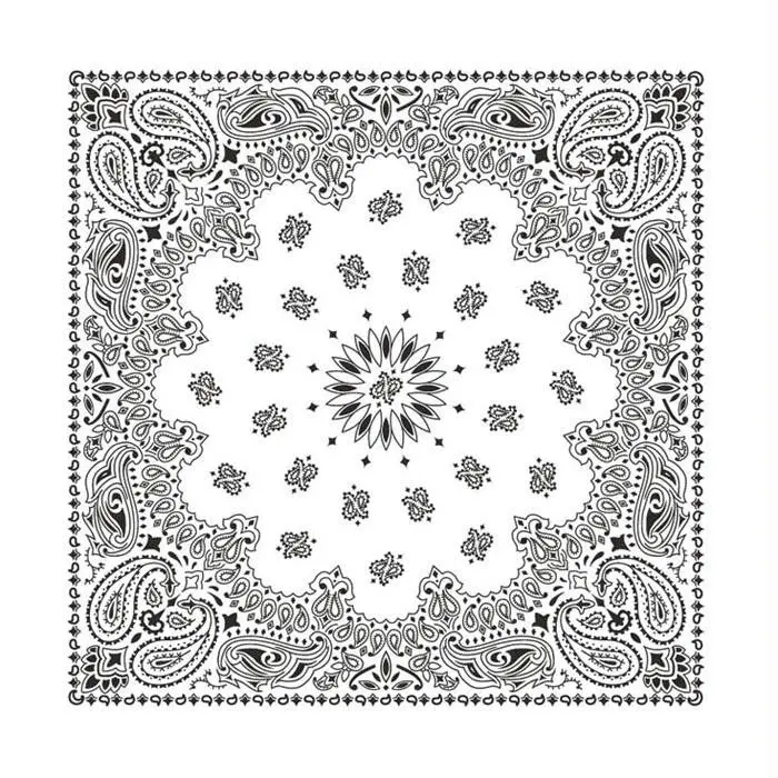 Bandanas White W-Hang Tg & Upc 1