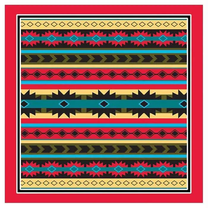 Modern Aztec W-Red Trim 1