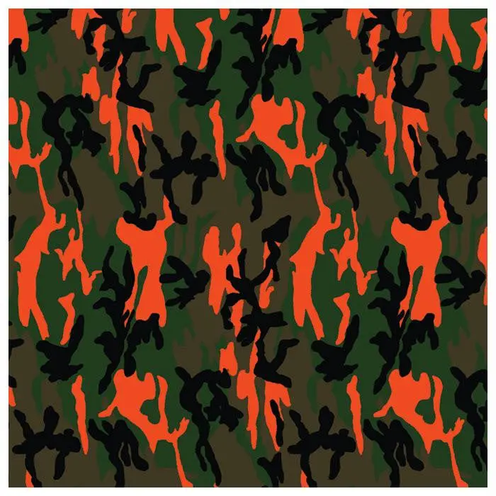 Camo Neon Orange Bandana 1