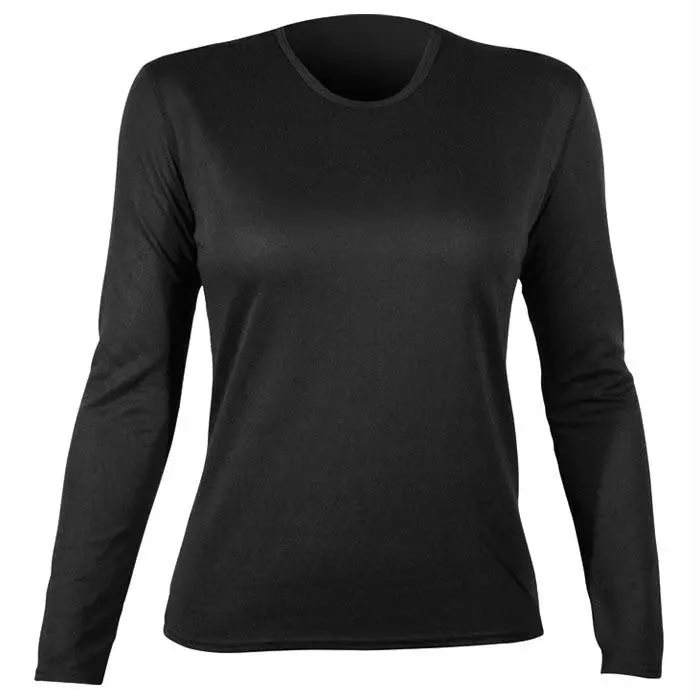 Bi-Ply Crew Wmns Blk-Lg 1