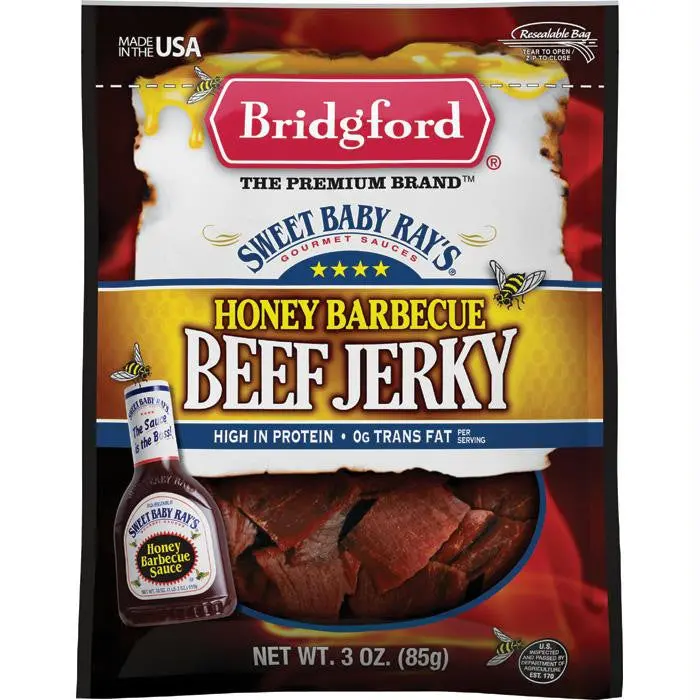 Sbr Honey Bbq Beef Jerky 3Oz 1