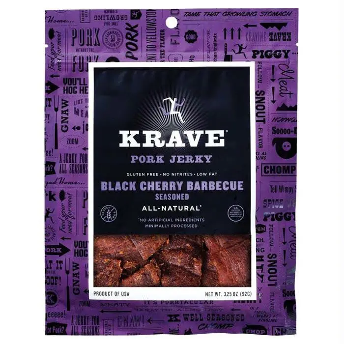 Krave Jerky Blk Cherry Bbq 1