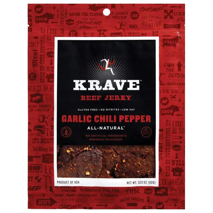 Krave Jerky Garlic Chili Beef 1