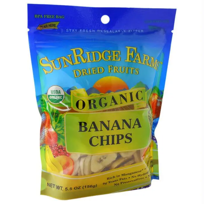Organic Dried Banana Chips 1