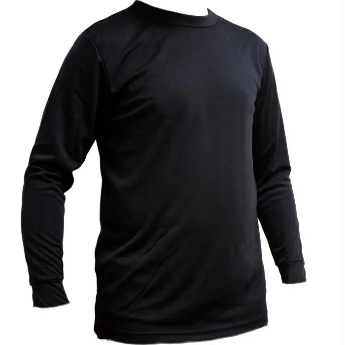 Silkyester Blk Crew Top Men Md 1