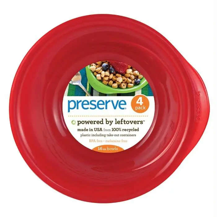Preserve Bowls 4Ct Red 1