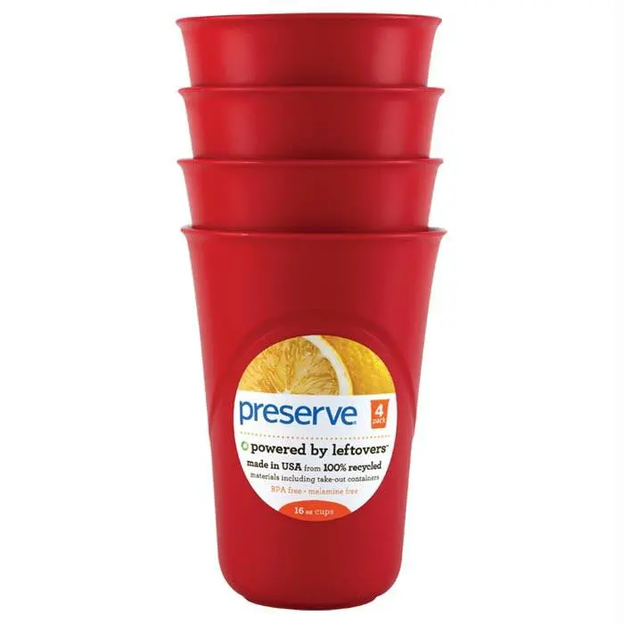Preserve Cups 4Ct Red 1