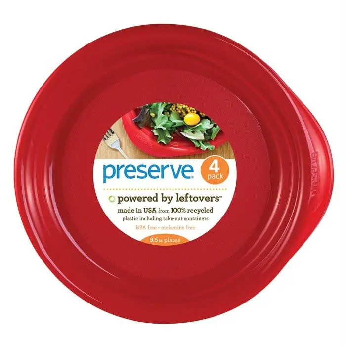 Preserve Plates 4Ct Red 1