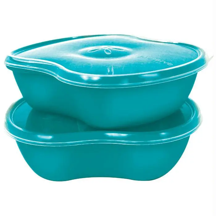 Preserve Sq Container 2Pk Aqua 1