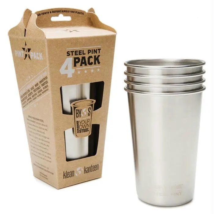 Klean Kanteen Pint Brushed 4Pk 1