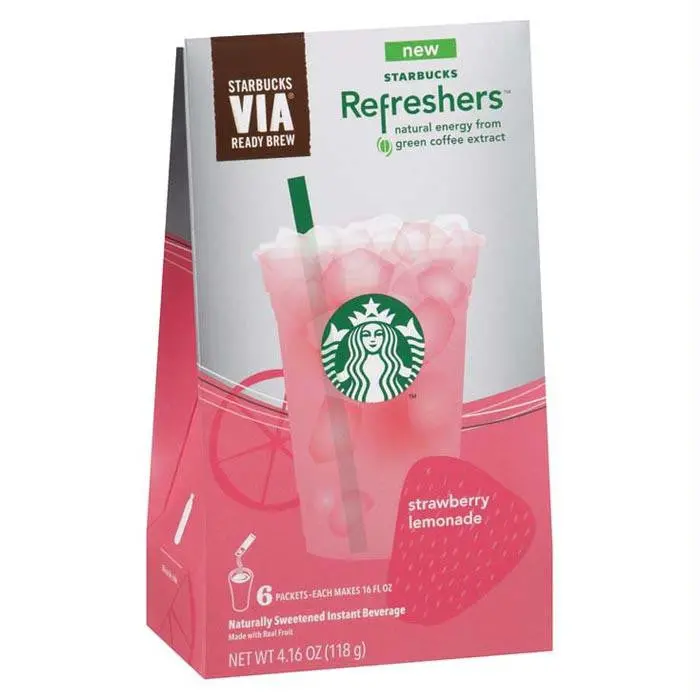 Starbucks Refresh Stra-Lmn 6Pk 1