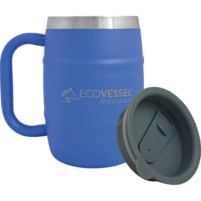 Double Barrel Mug 16Oz Blue 1