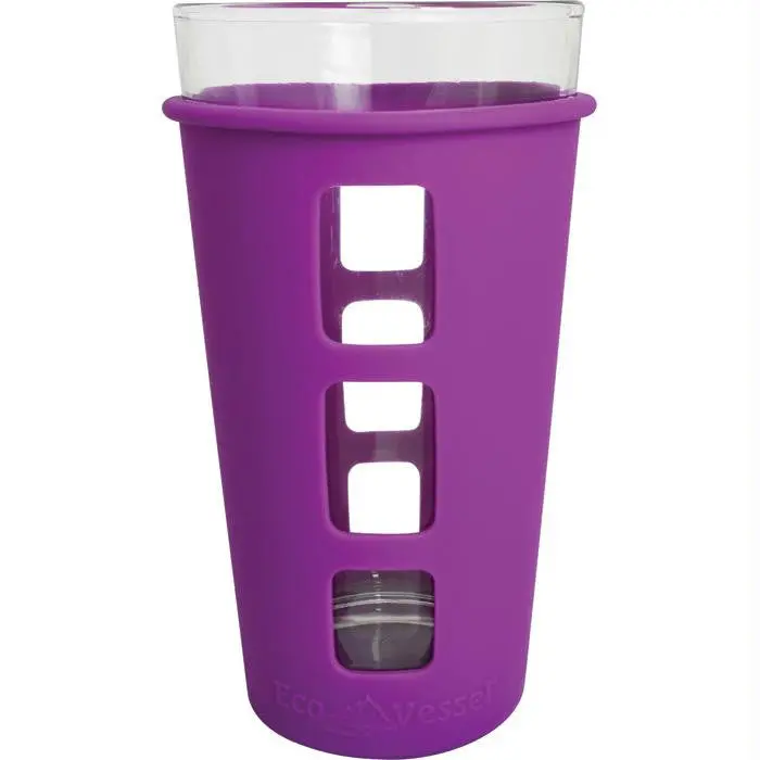 Vibe Glass Pint Silicone Purp 1