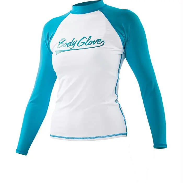 Ftd Rashguard W Ls Wht-Turq Sm 1