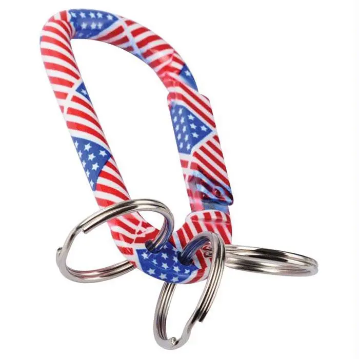 Us Flag Carabiner W-3 Keyrings 1