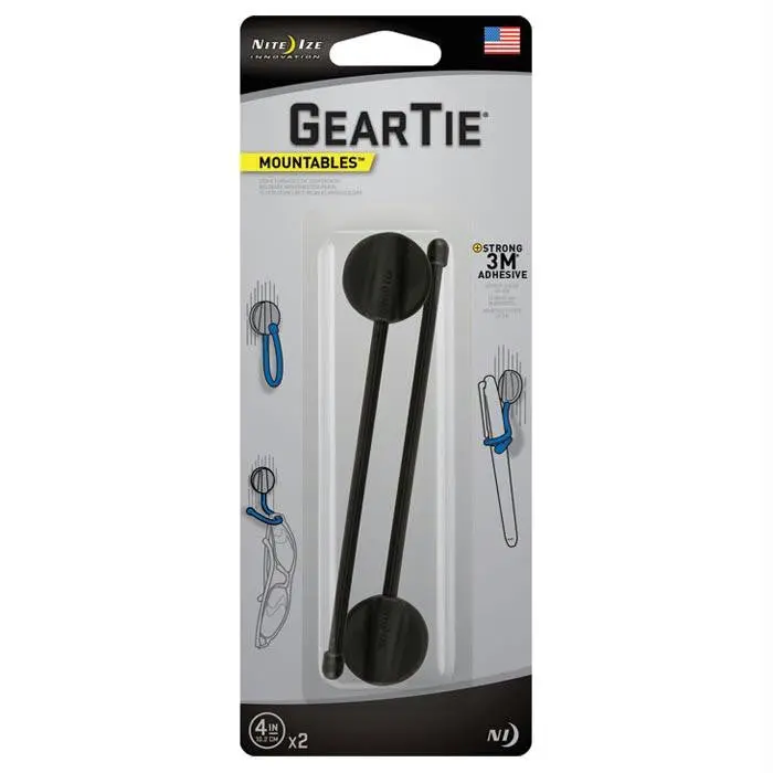 Gear Tie Hang Twist Tie 4" Blk 1