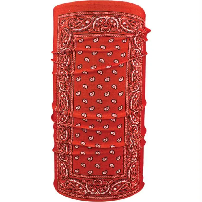 Motley Tube Poly Red Paisley 1