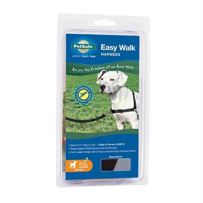 Easy Walk Harness Black Md 1