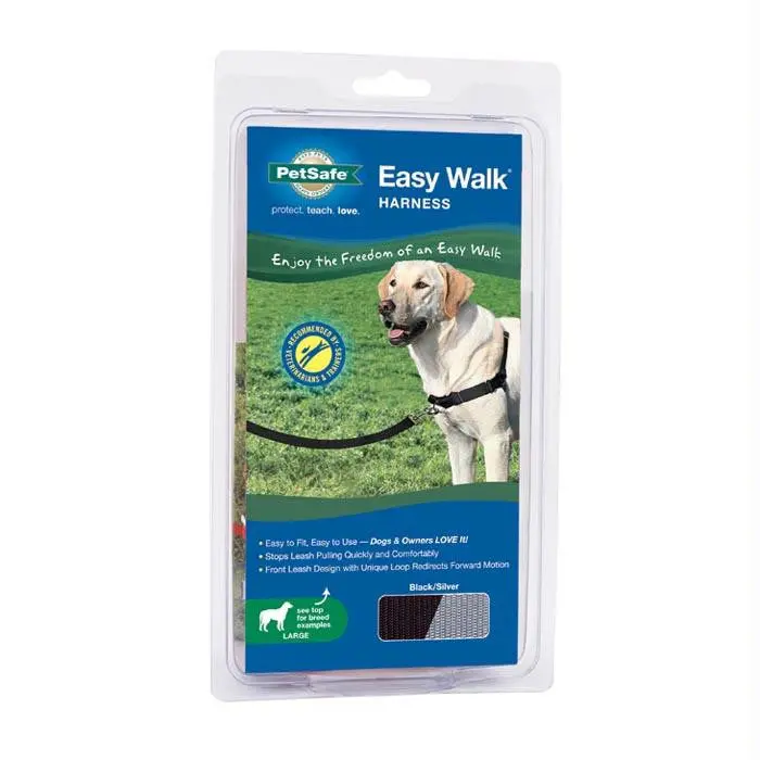 Easy Walk Harness Black Lg 1