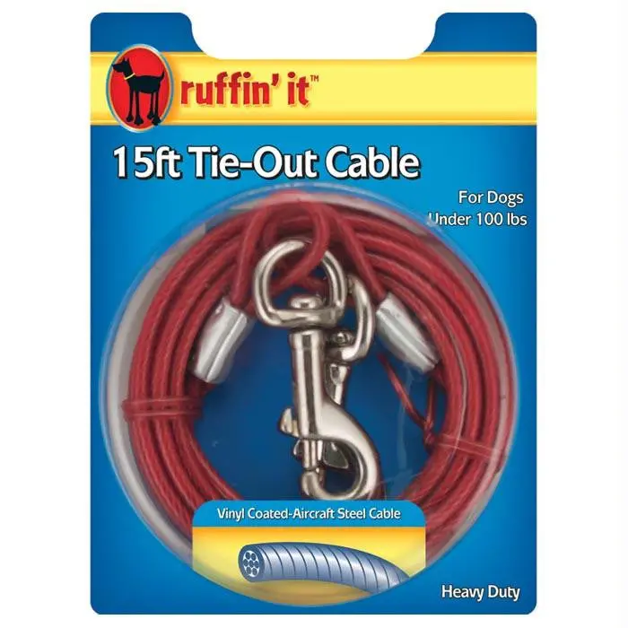 15' Hd Cable Tie-Out Red 1