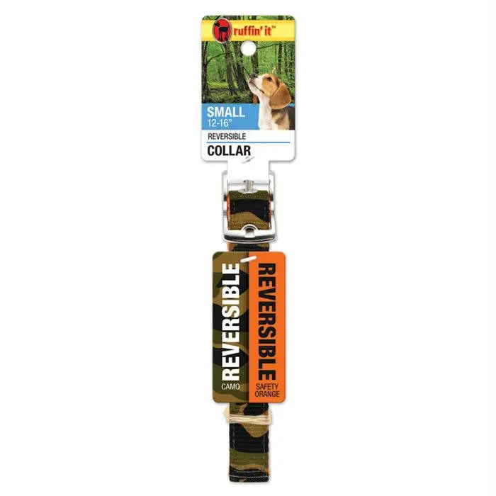 Camo-Ornge Revrse Dog Collar S 1