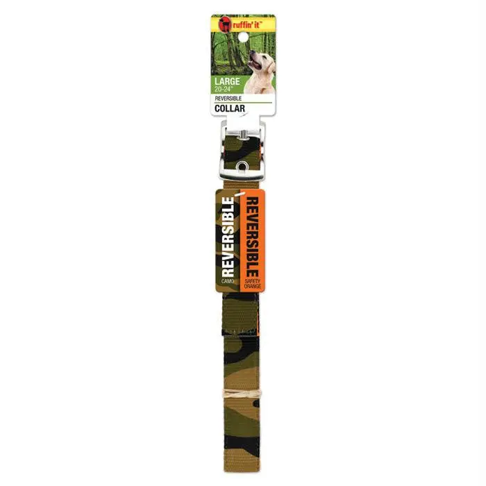Camo-Ornge Revrse Dog Collar L 1